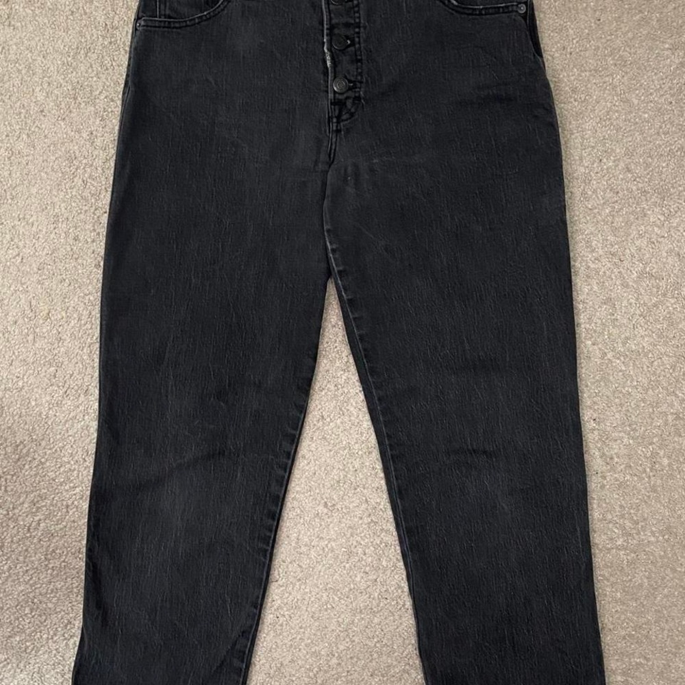 Lucky Brand Women's Size 8/29 Mid-Rise Authentic Straight Crop Black Denim Jeans